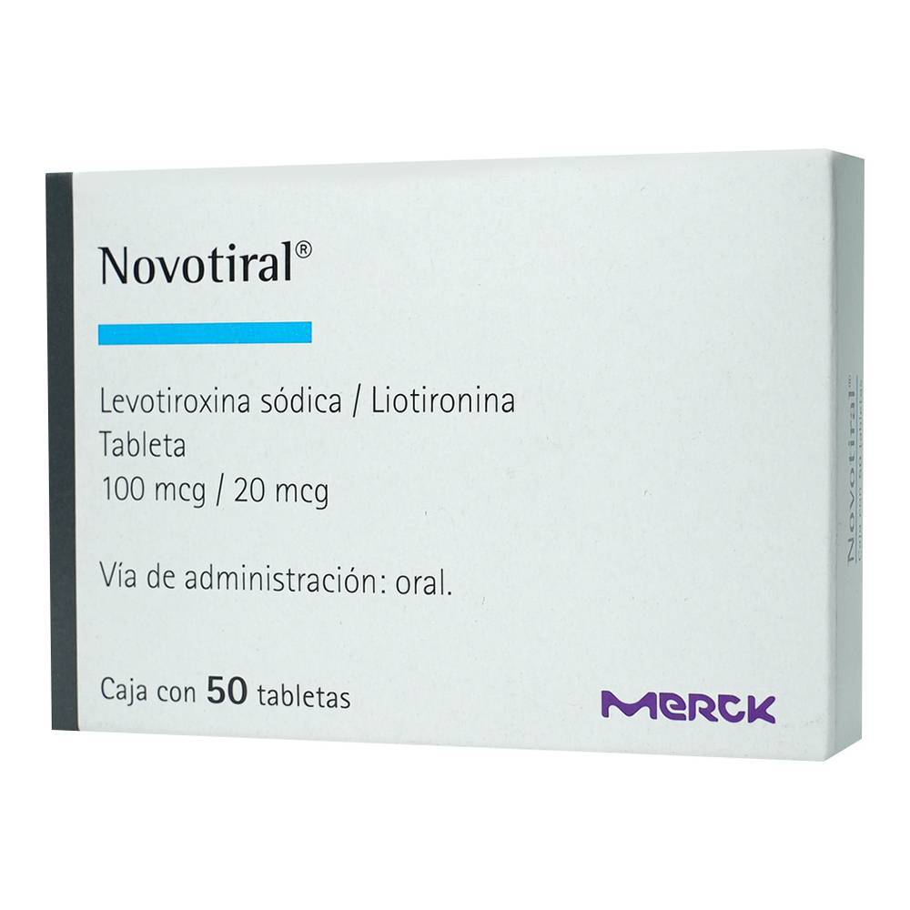 Merck · Novotiral levotiroxina sódica tabletas 100 mcg/20 mcg (50 un) (50 un)