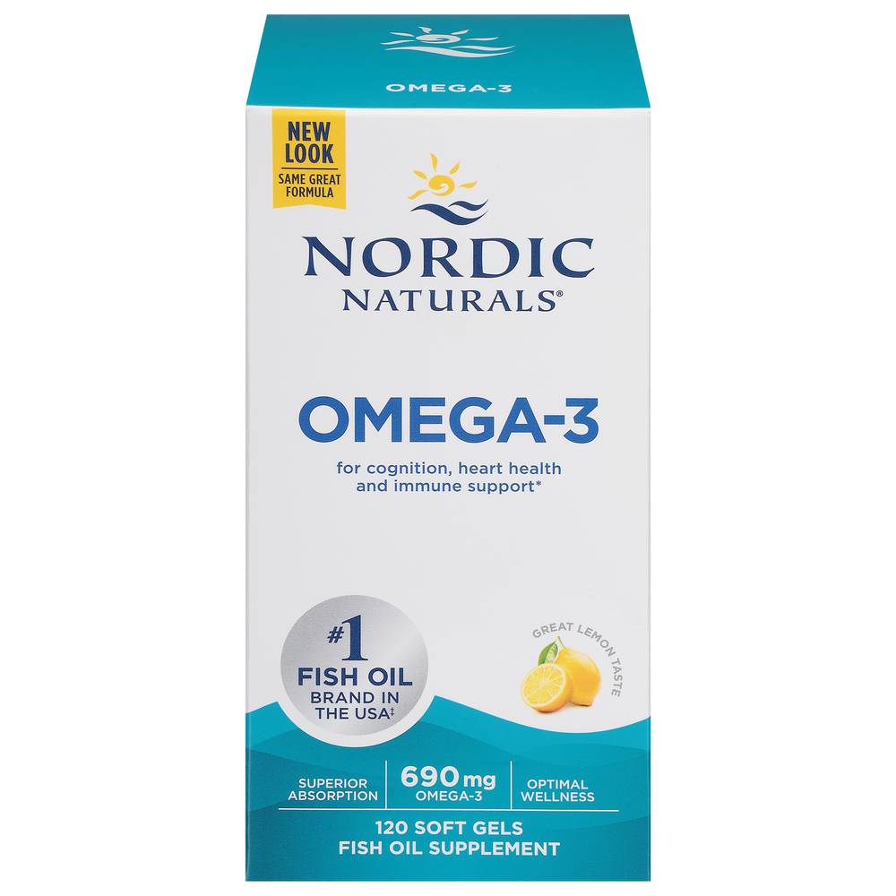 Nordic Naturals Omega-3 Fish Oil Supplement Soft Gels (120 ct)