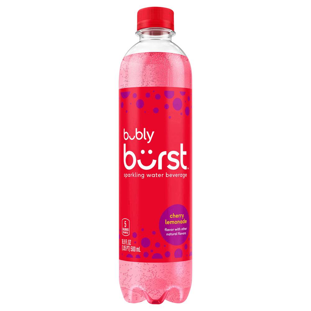 bubly Burst Sparkling Water Beverage, Cherry,Lemonade (16.9 fl oz)