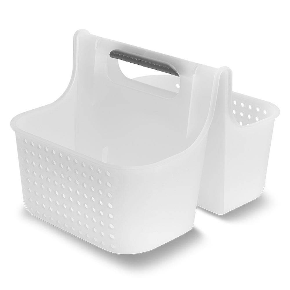 Madesmart Grey Plastic 2-Shelf Freestanding Shower Caddy 8.38-in x 4.5-in x 9.81-in | 79083