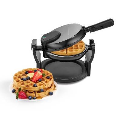 KitchenSmith Nonstick Waffle Maker, Black