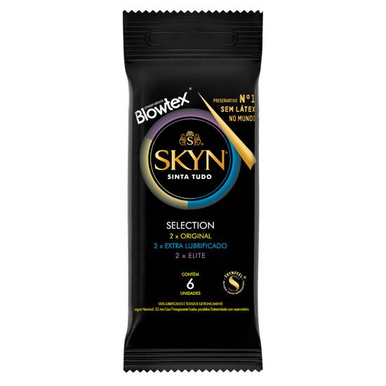 Skyn preservativo lubrificado blowtex selection (6 unidades)