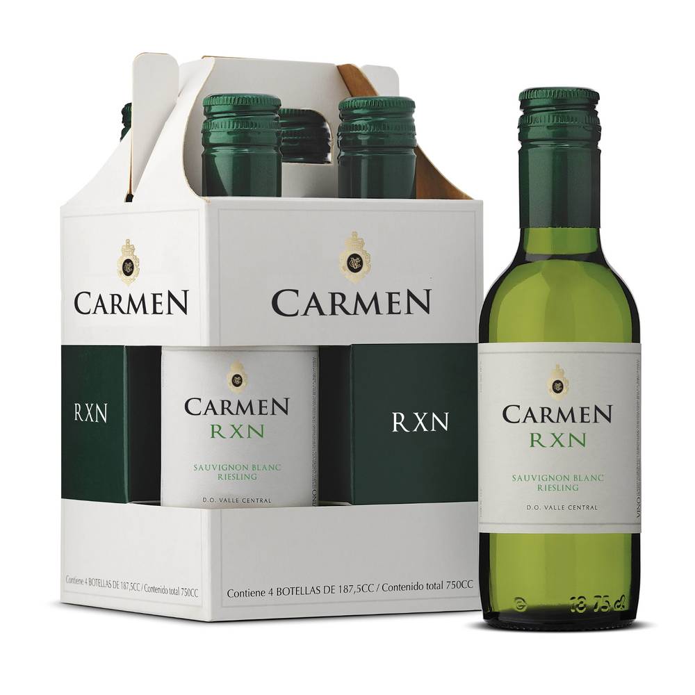 Viña carmen vinos sauvignon blanc + rhin riesling (4 u x 187 ml c/u)
