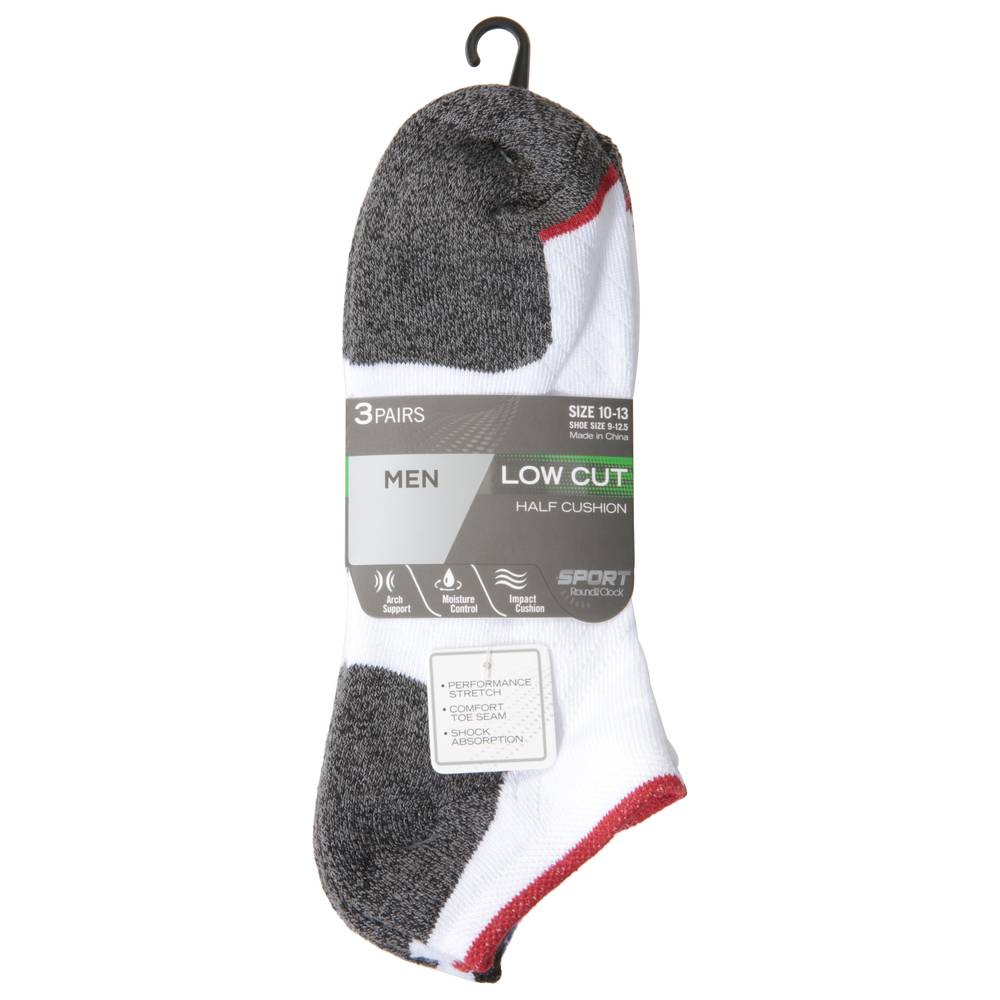 Round the Clock Mens Low Cut Socks (3 ct)