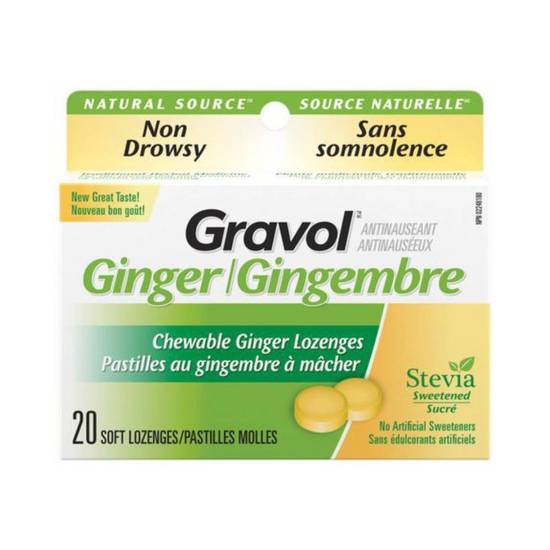 Gravol Natural Source Chewable Ginger Lozenges (20 units)
