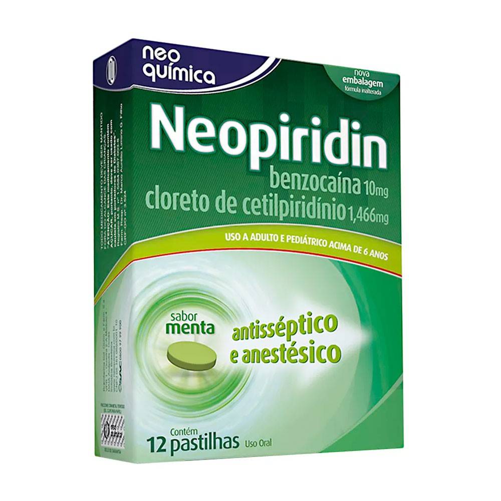 Neo química neopiridin sabor menta (12 pastilhas)