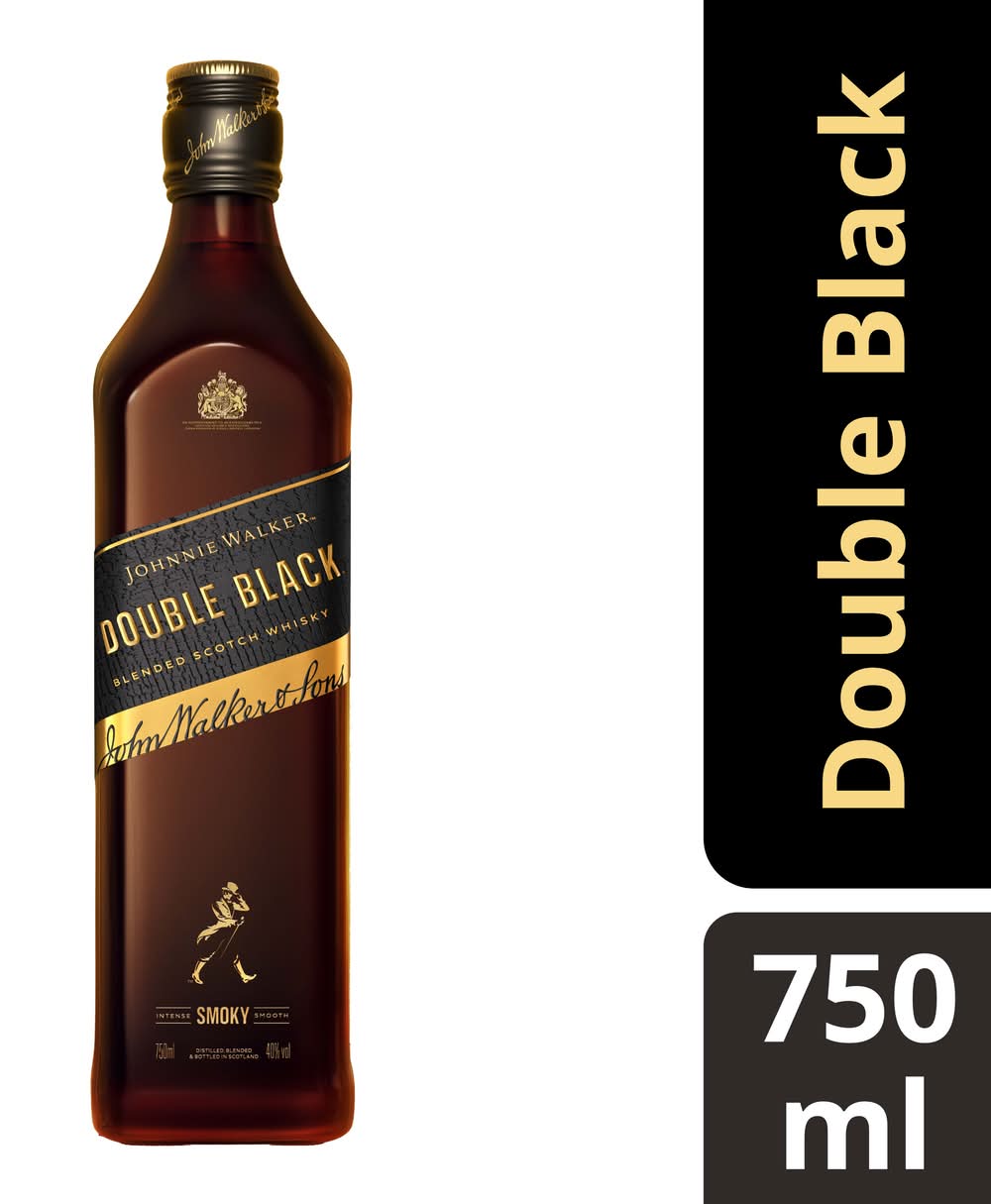 Johnnie Walker Double Black Label Blended Scotch Whisky (750 ml)