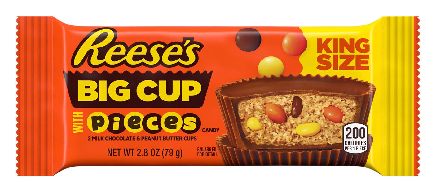 Reese's King Size Peanut Butter Cups & Milk Chocolate Candy (2.8 oz)