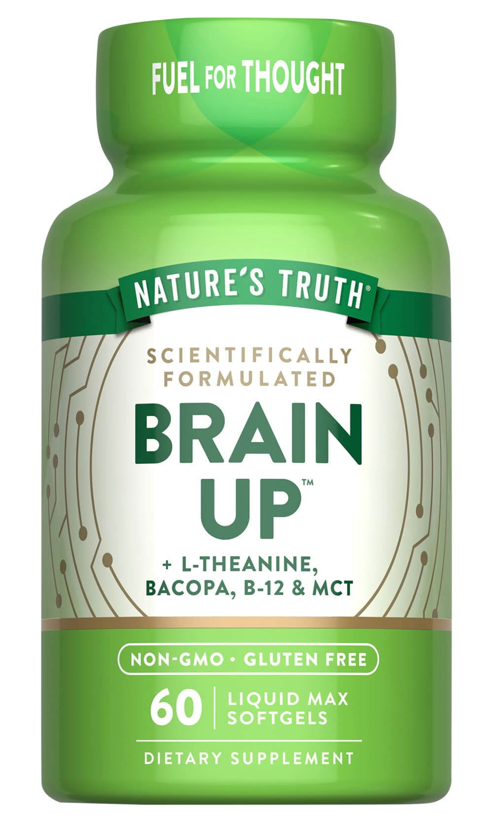 Natures Truth Brain Up With L-Theanine Bacopa Softgels (60 ct)