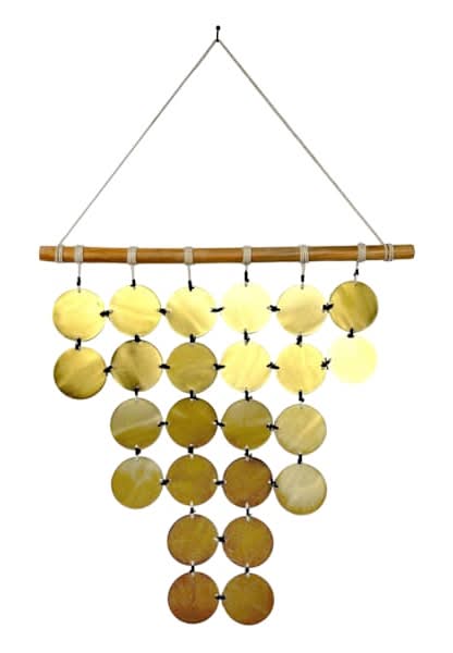 Gold Metal Round Circles Hanging Wall Art, 18x21