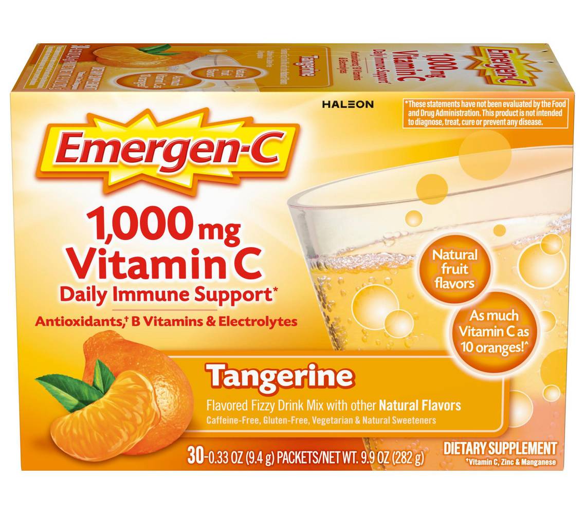 Emergen-C Vitamin C Tangerine Supplement Fizzy Drink Mix (0.33 oz, 30 ct)