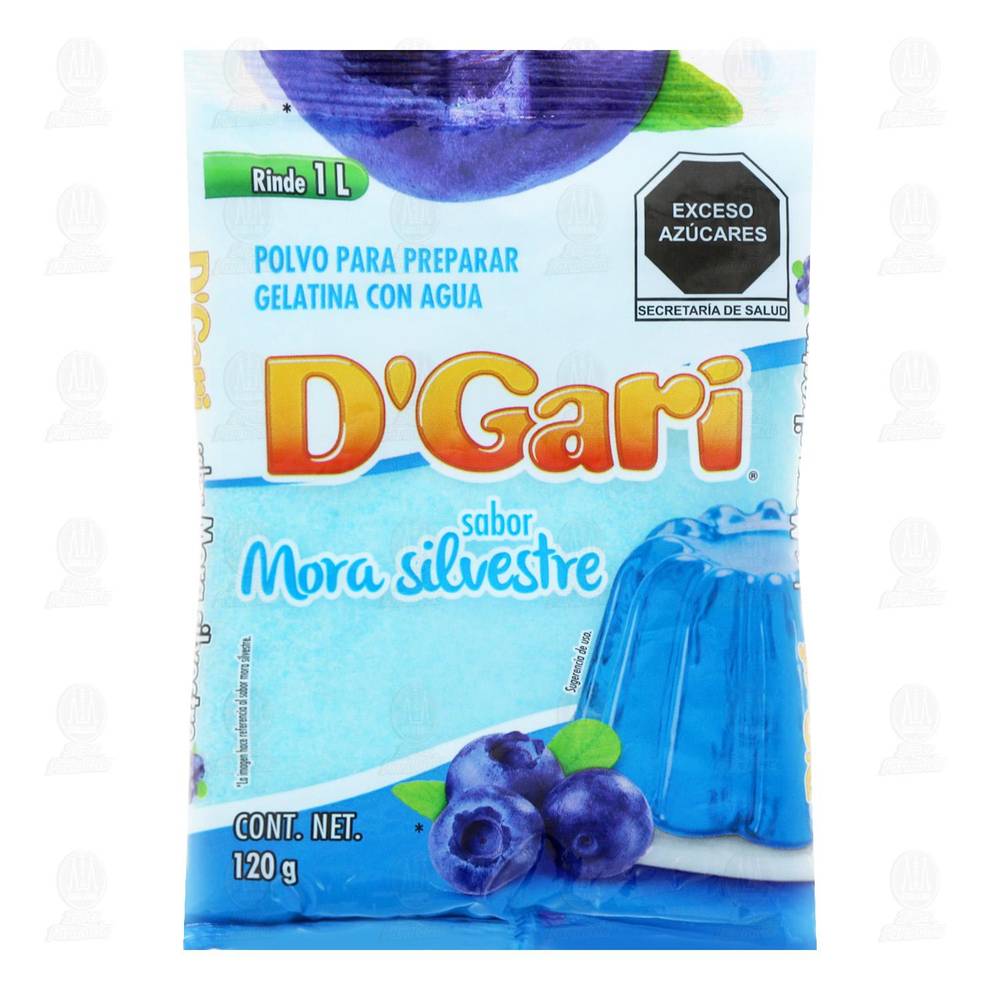 D'Gari · Gelatina en polvo sabor mora silvestre (120 g)