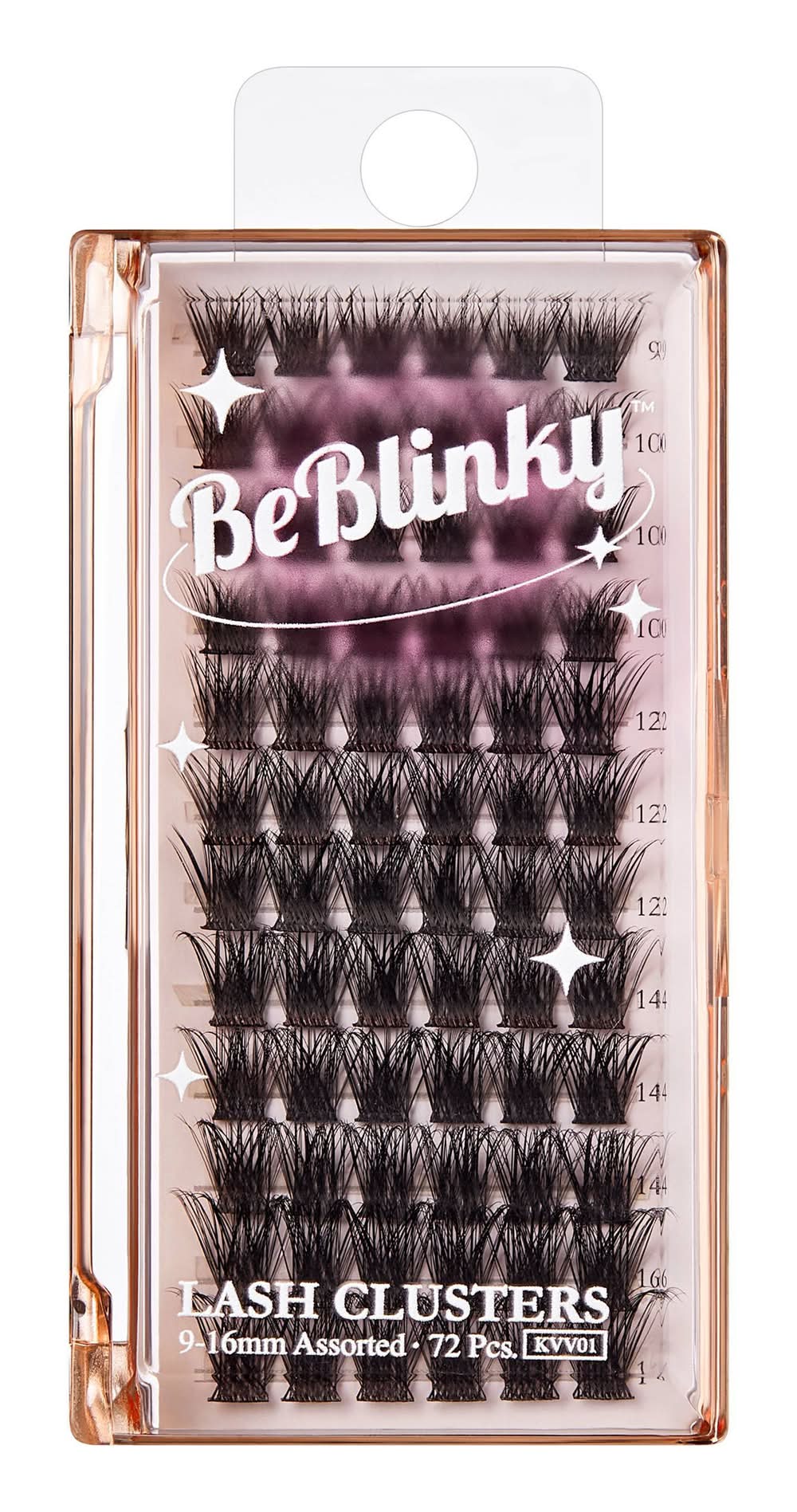 BeBlinky False Eyelash Clusters, 9to16 mm, Assorted (72 ct)