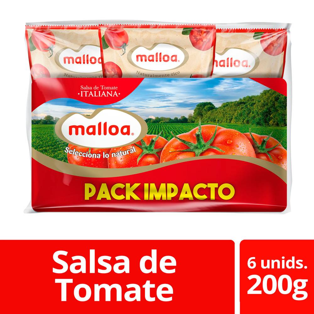 Malloa salsa de tomate italiana (6 un)