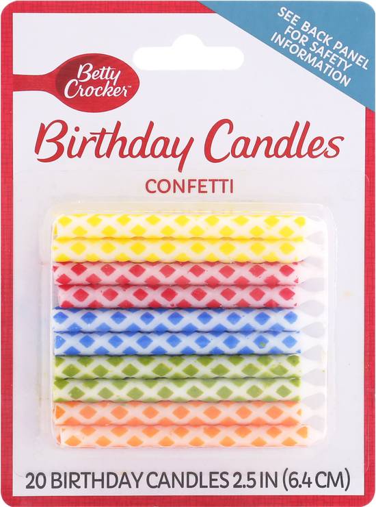 Betty Crocker 2.5" Confetti Birthday Candles (20 ct)