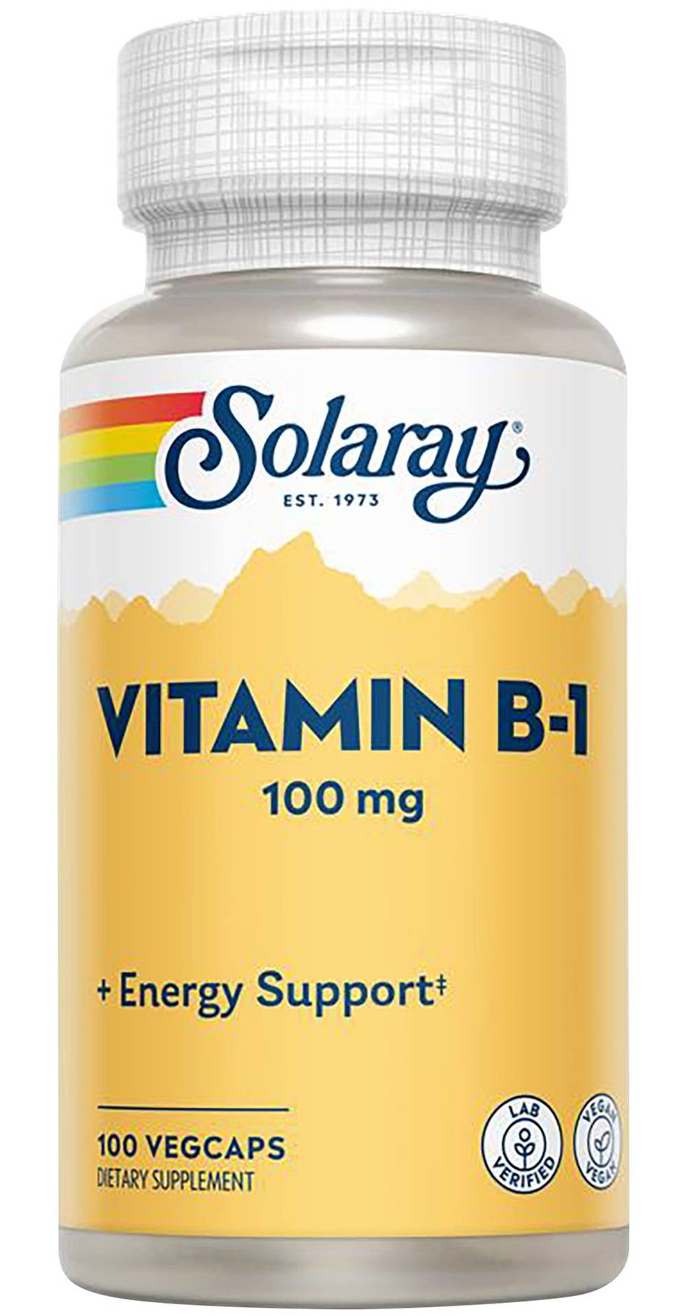 Solaray Vitamin B1 100 mg Dietary Supplement (100 ct)