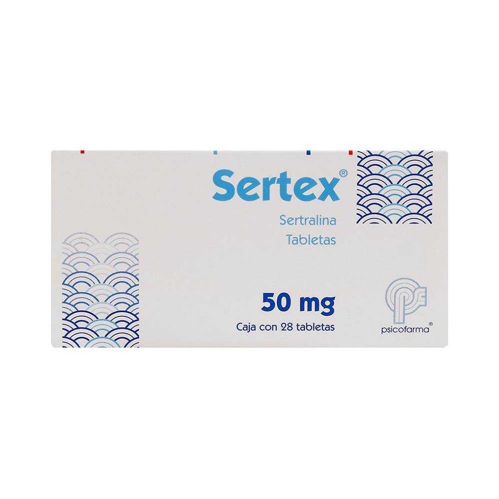 Psicofarma · Sertex sertralina tabletas 50 mg (28 un)