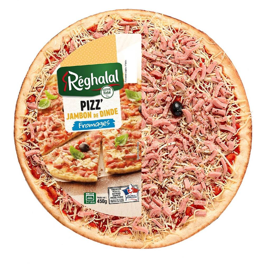 Réghalal - Pizza jambon de dinde emmental