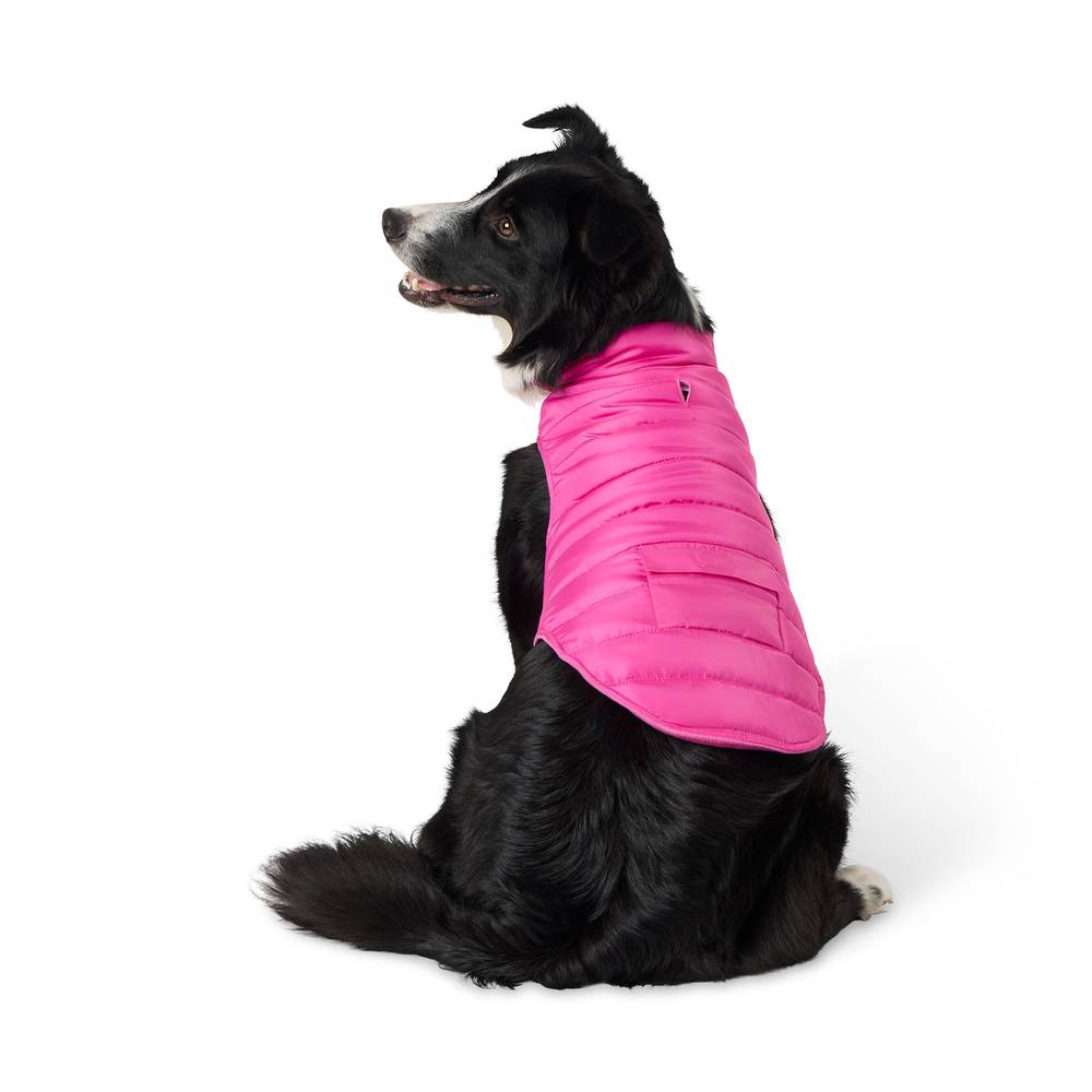 Top Paw Adjustable Dog Puffer Jacket (Color: Pink, Size: X Small)