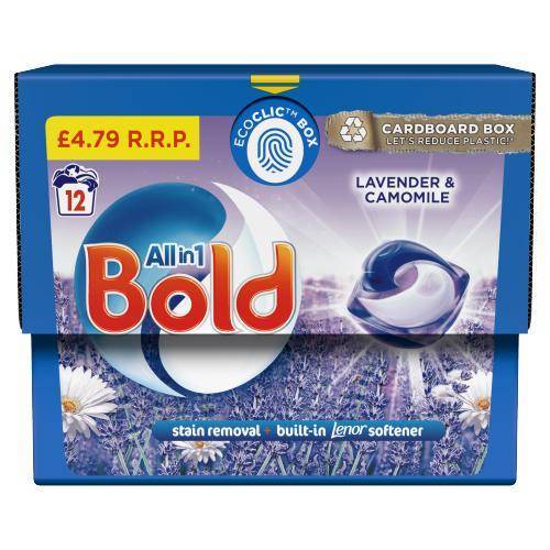 BOLD ALL IN PODS WASHING LIQUID 12S