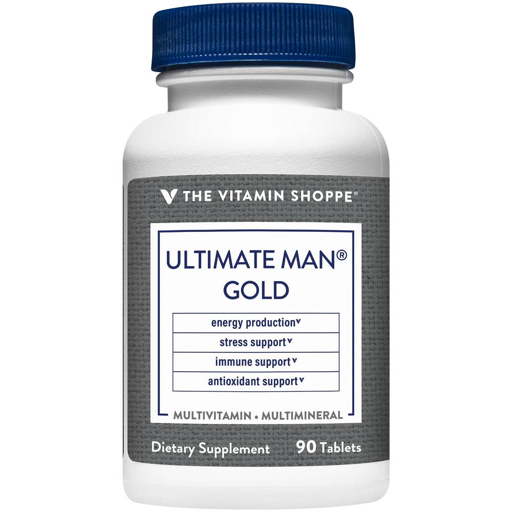 The Vitamin Shoppe Ultimate Man Gold Multivitamin Tablets (90 ct)