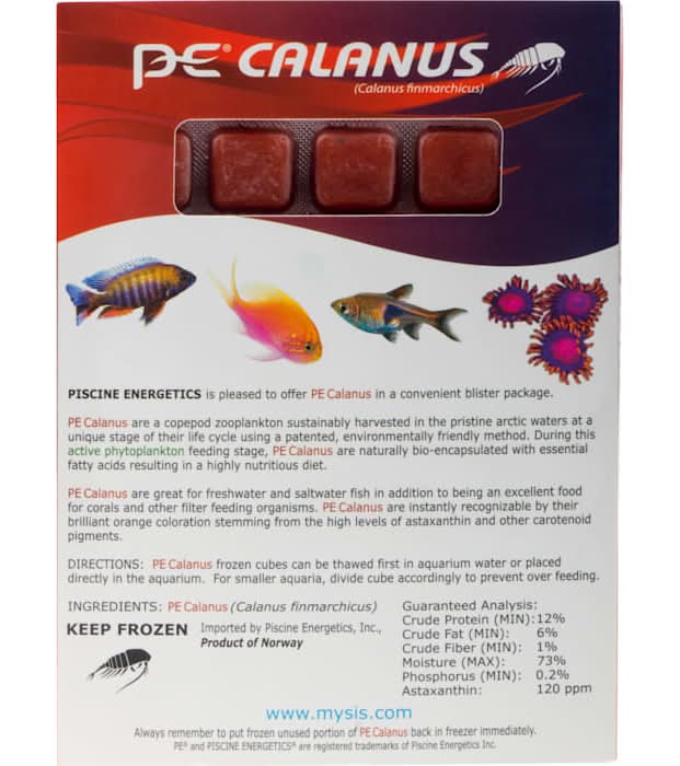 Piscine Energetics Frozen PE Calanus 4oz Blister Pack, 3.5 oz