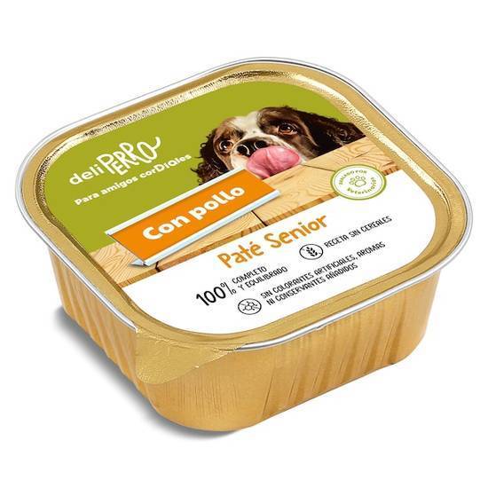 Paté para Perros Senior con Pollo deliperro Tarrina ((300 g))