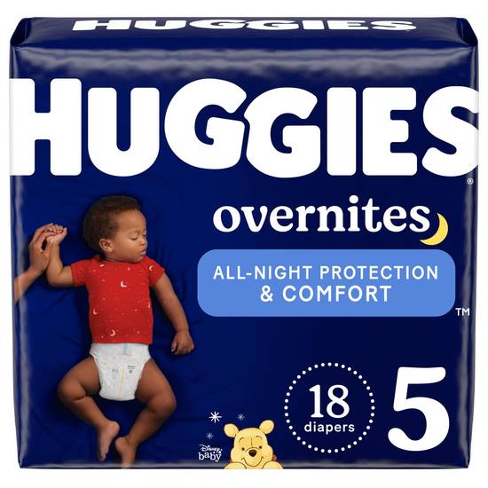 Huggies Overnites Diapers, Size 5, 18 CT