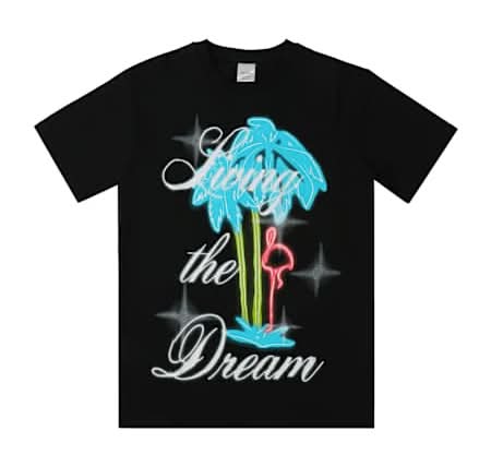Living The Dream Graphic Tee Medium Black
