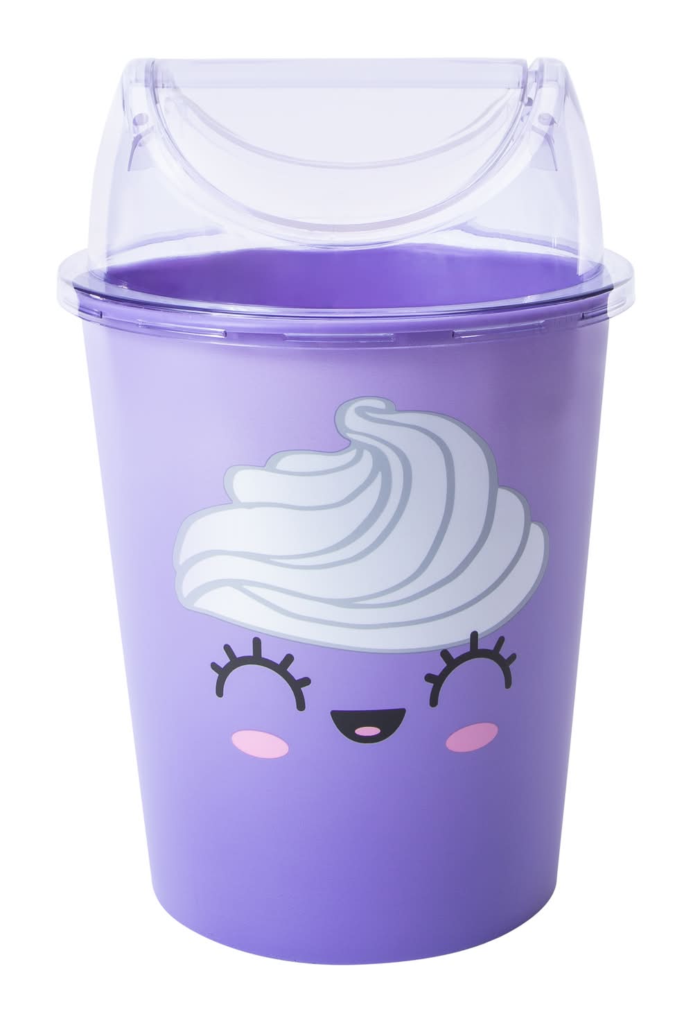 Boba Tea Trash Can Purple