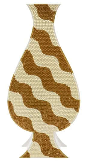 Jonathan Adler X Michaels Tan & Cream Wavy Stripe Diamond Art Vase Kit
