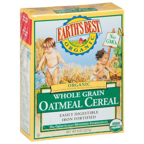 Earth's Best Organic Whole Grain Oatmeal Cereal