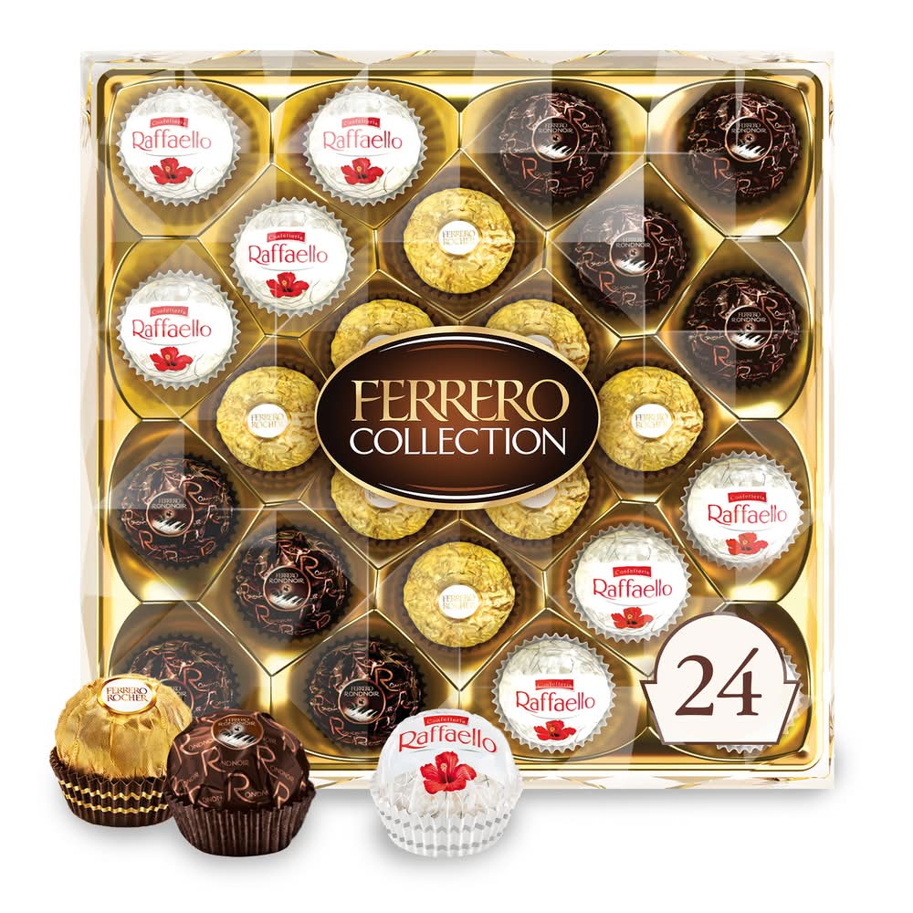 Ferrero Rocher Fine Assorted Confections Chocolates (9.1 oz, 24 ct)