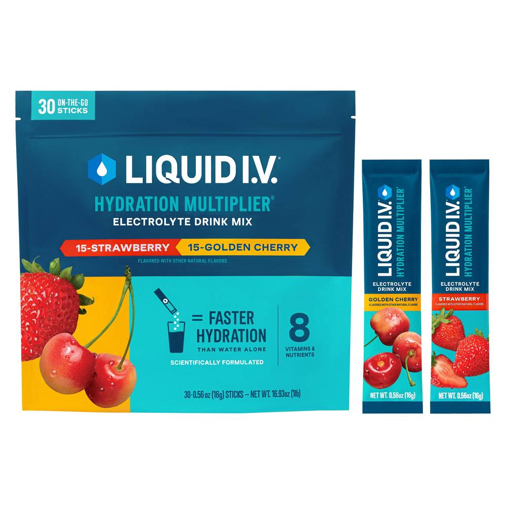 Liquid I.V. Hydration Multiplier Electrolyte Drink Mix Variety pack (30 x 0.56 oz)