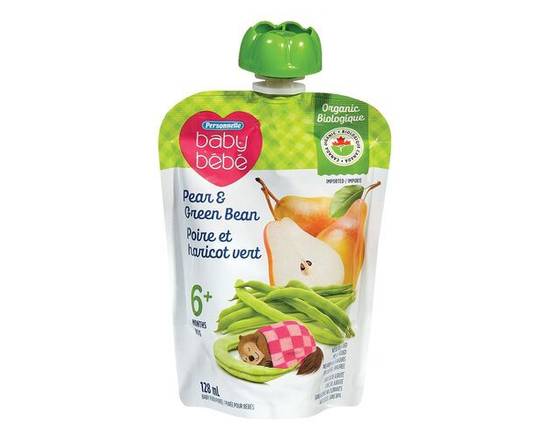 Personnelle · Purée pour bébés aux poires et haricots verts bio (128 ml) - Baby purée pear & green bean (128 mL)