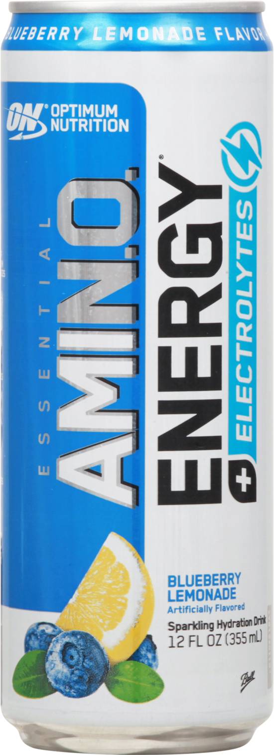 Optimum Nutrition Amino Blueberry Lemonade Energy + Electrolytes Drink (12 fl oz)