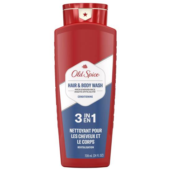 Old Spice High Endurance 3 in 1 Hair and Body Wash For Men (709 ml)
