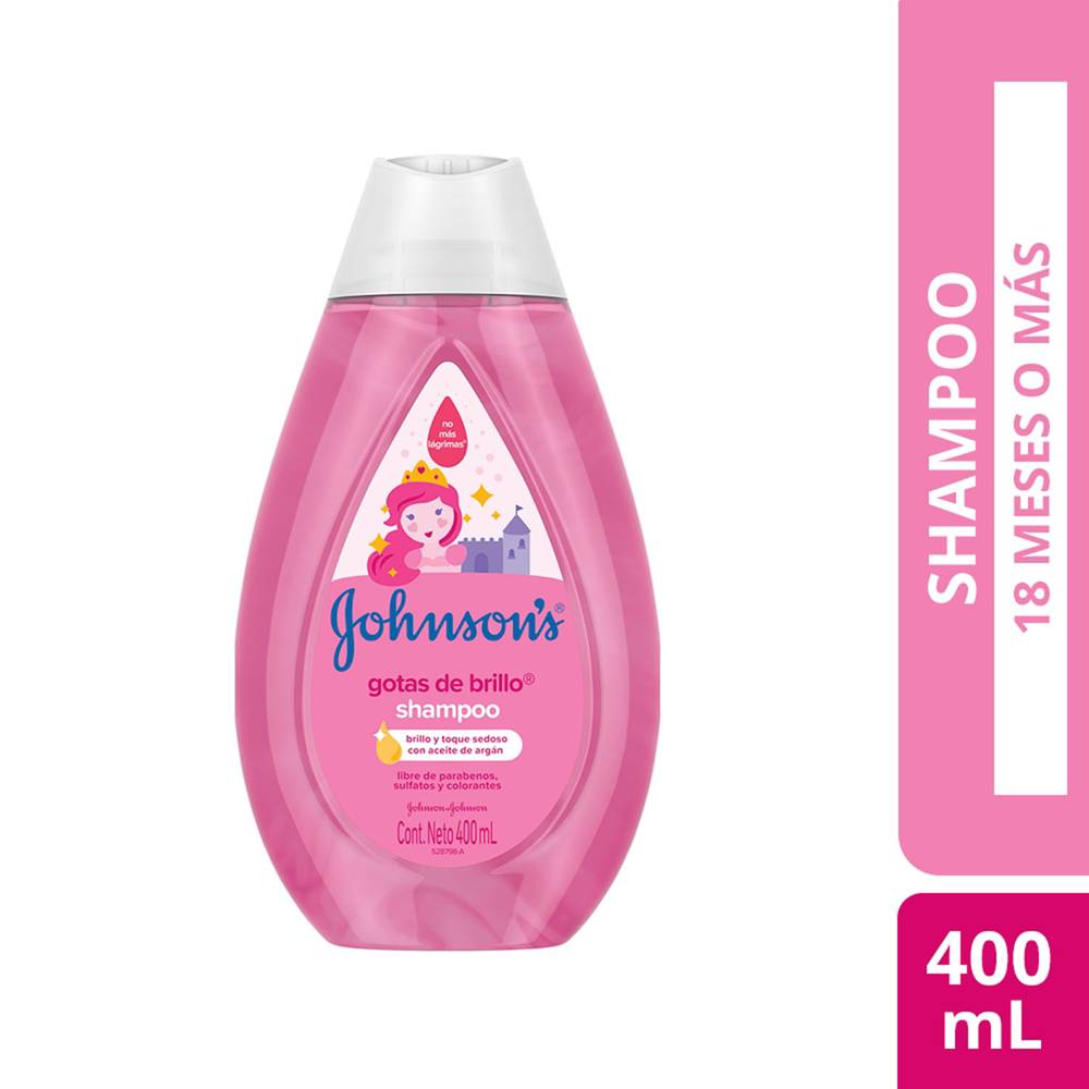 Johnson's shampoo gotas de brillo (botella 400 ml)