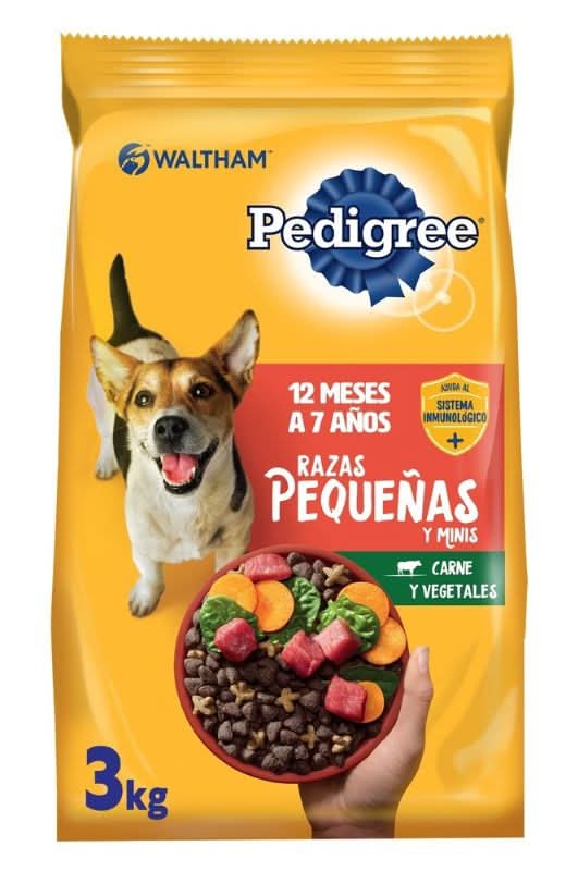 Pedigree · Alimento seco para perro - Carne-Vegetales - Adultos-Razas pequeñas-minis (3 kg)