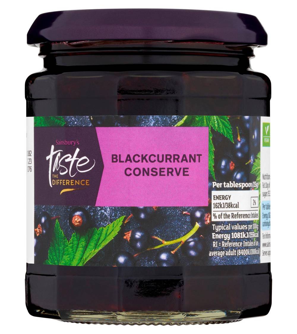 Sainsbury's Blackcurrant Conserve,  Taste the Difference 340g