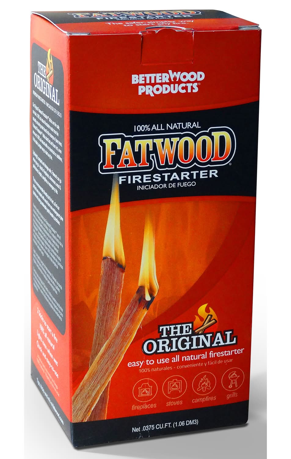 Better Wood Products Fatwood Pine Resin Stick Fire Starter 15 Min 1.5 Lb