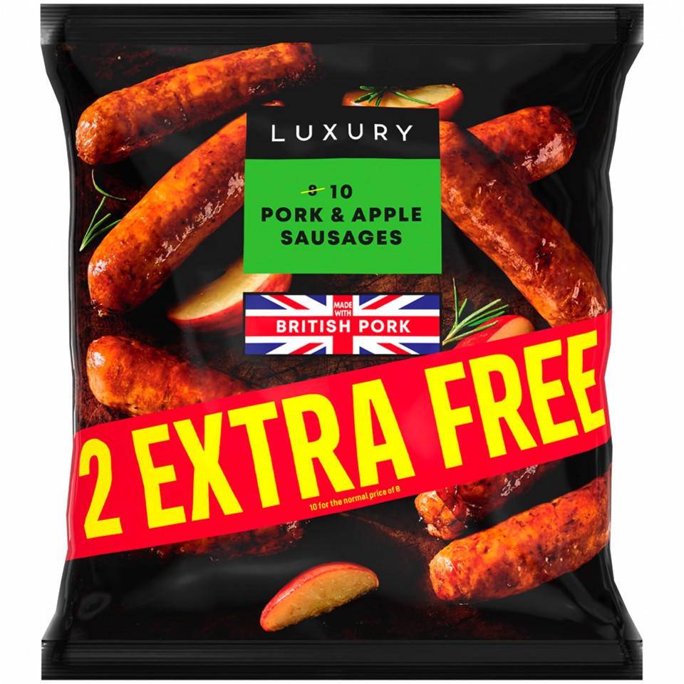 Iceland Luxury Pork & Apple Sausages Delivery Near Me Order Online
