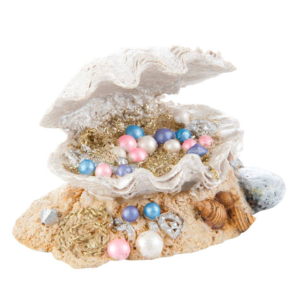 Top Fin® Clamshell Treasure Aquarium Ornament (Color: Assorted)