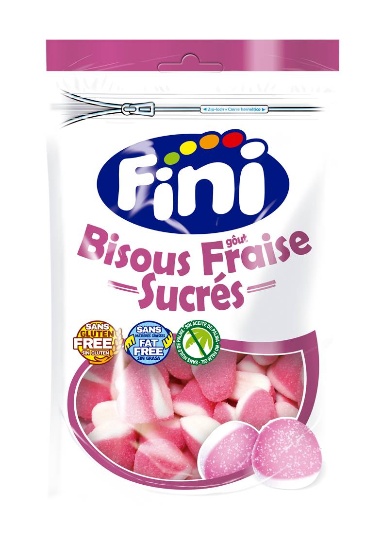 Fini - Bisous fraise sucré doypack (180g)