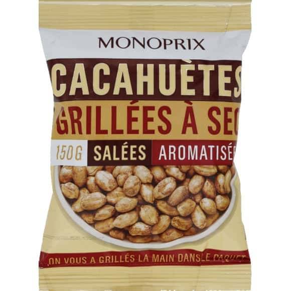 Monoprix Cacahuètes Grillées À Sec Le Sachet De 150 G