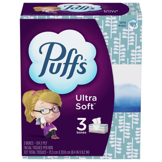 Puffs Ultra Soft Facial Tissues (3 ct)
