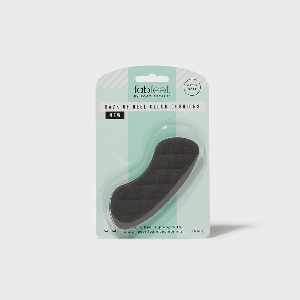 Fab Feet Foot Petals Back Of Heel Cloud Shoe Pads Cushion, Gray