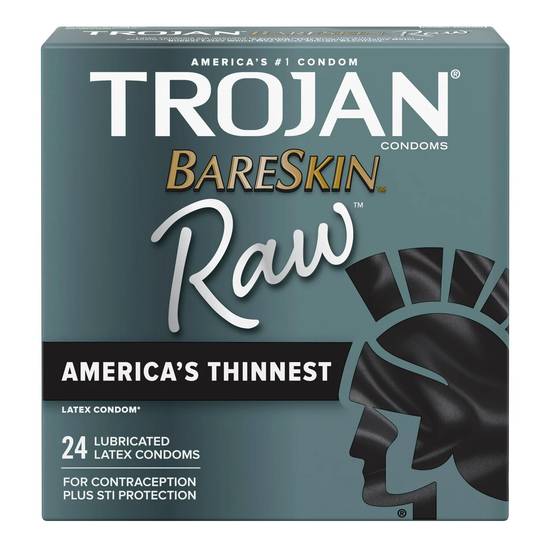 Trojan Bareskin Raw Latex Condom (24 ct)