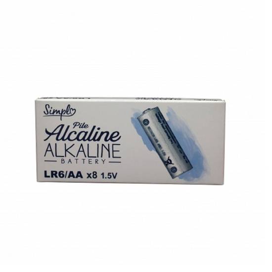 Simpl - Piles alcaline aa/lr6 (8 pièces)