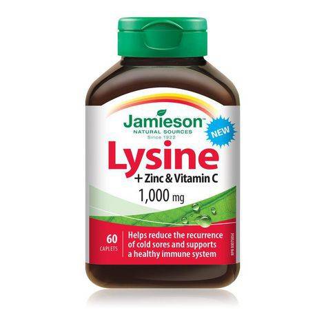 Jamieson jamieson lysine + zinc et vitamine c 1000 mg (60 caplets) - lysine + zinc & vitamin c 1000mg (60 caplets)